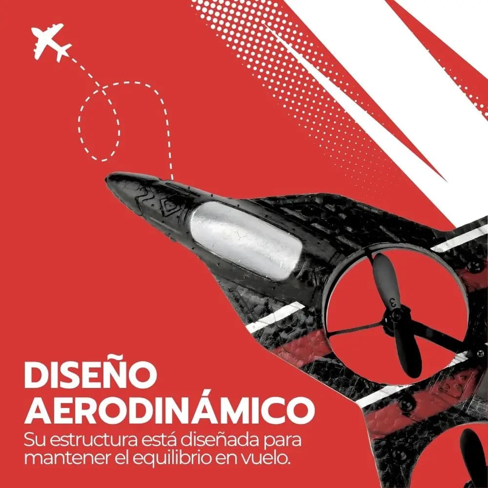Juguete Drone Avión Espuma Planeador Control Remoto Batería — imagen 5