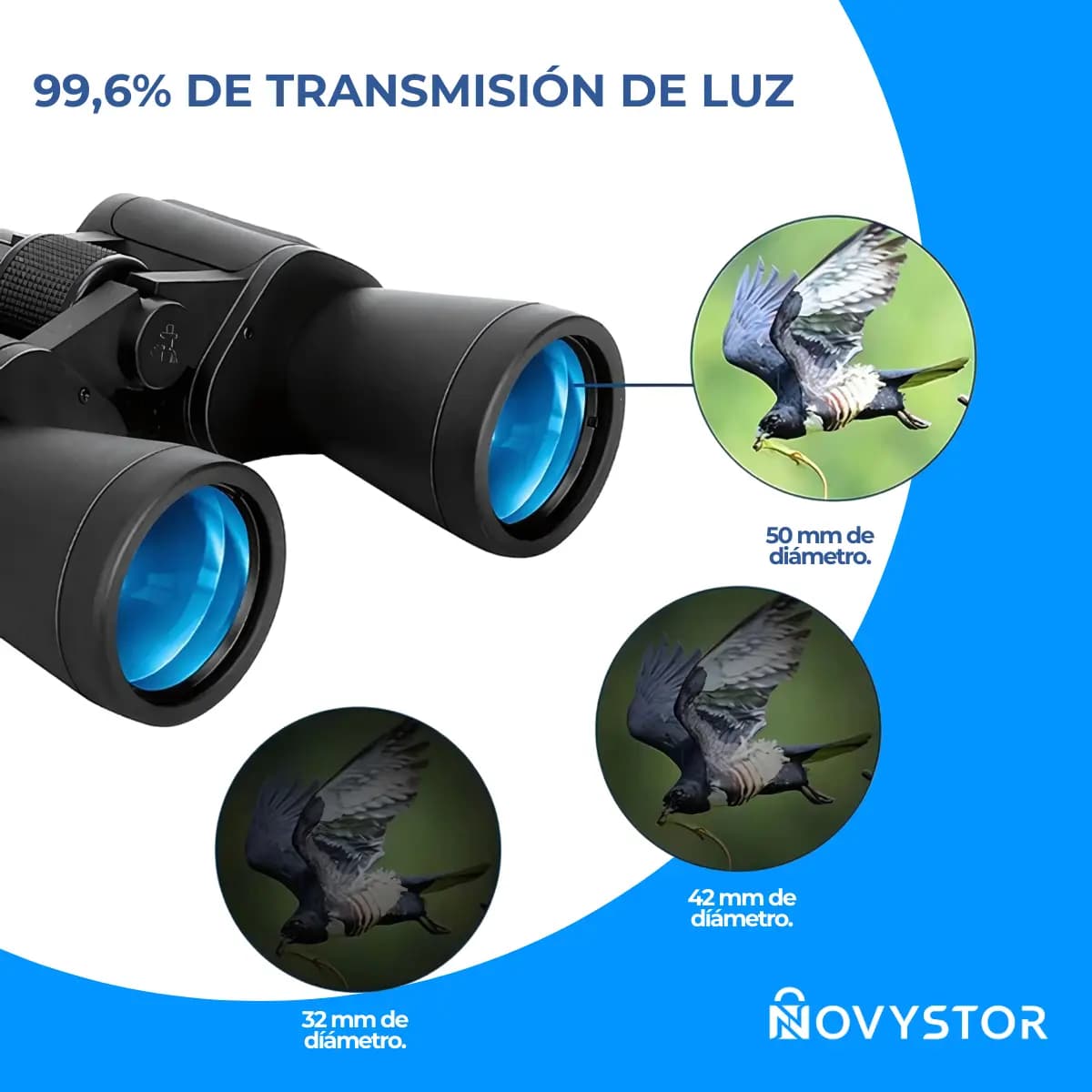 Binoculares Novystor Bino1000 Alcance 1000m Color Negro — imagen 5