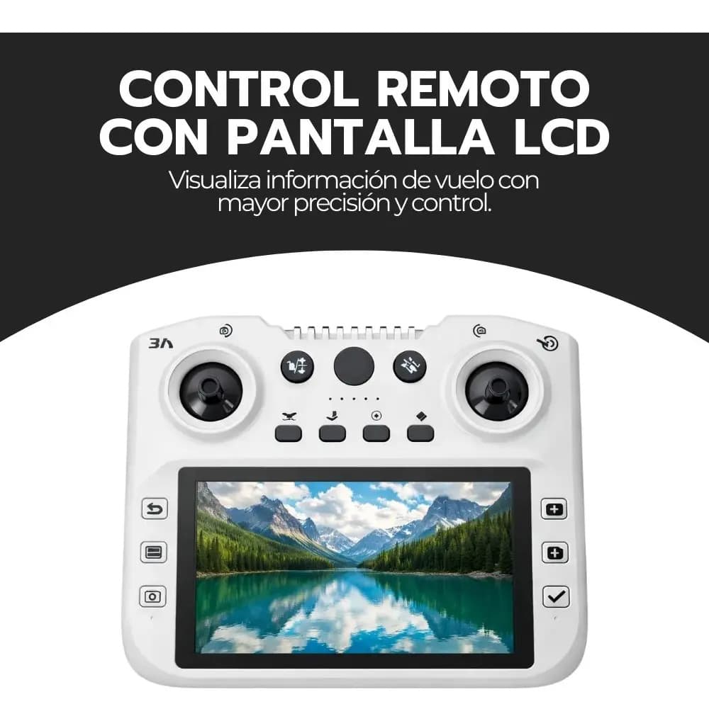 Drone Brushless Con Cámara, Control Lcd Y Giro 360° Blanco — imagen 6