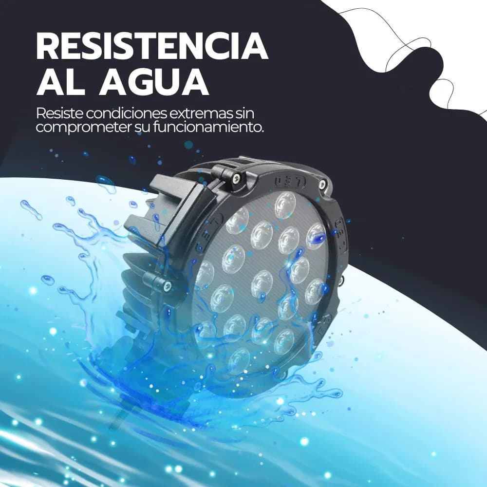 Foco Led 51w Alta Potencia Impermeable Con Base Universal — imagen 6