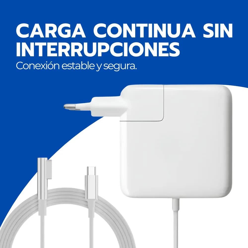 Cargador Para Macbook Y Laptop 60w Conector Magnético Blanco — imagen 9