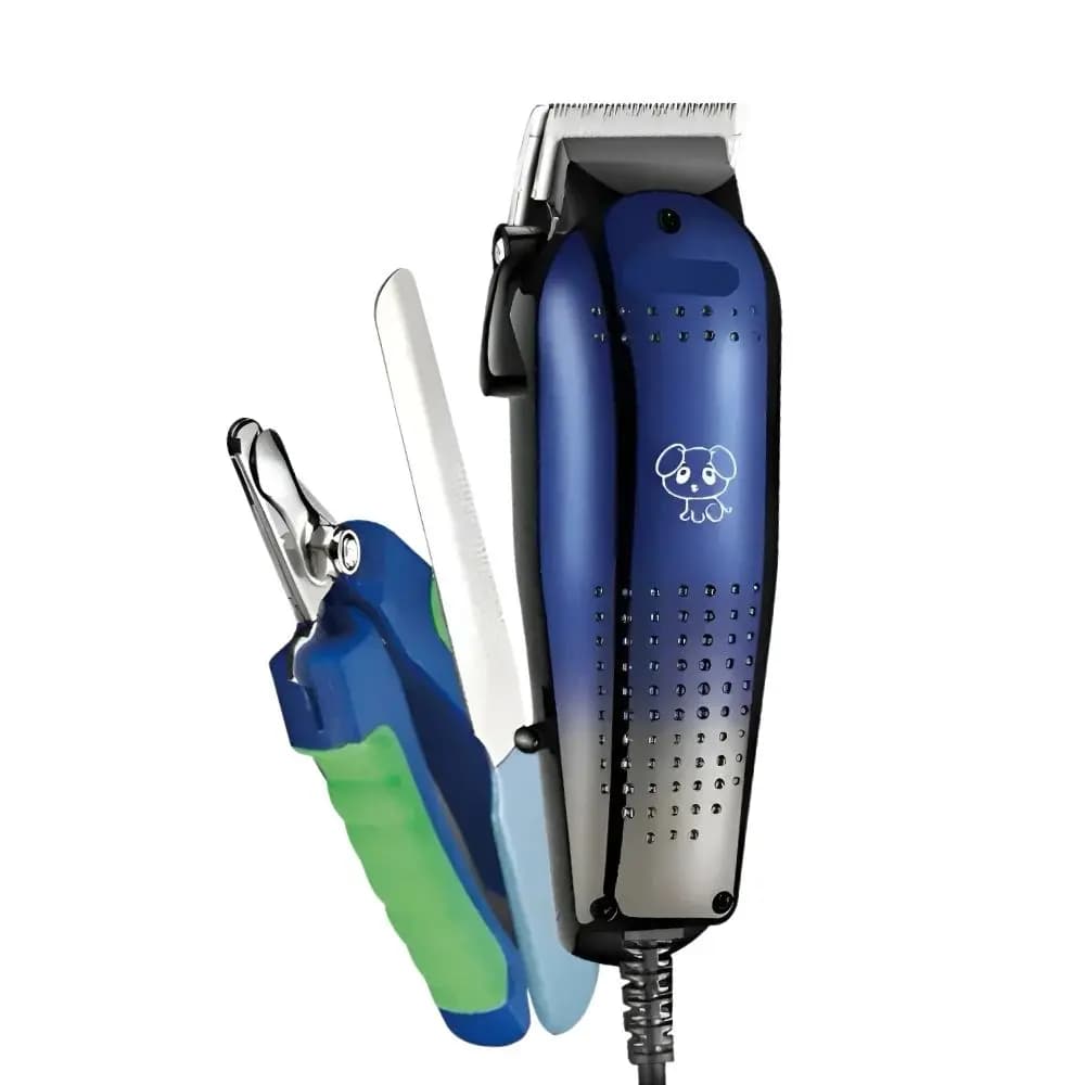 Kit Máquina Cortadora De Pelo Profesional Para Mascotas Azul — imagen 1