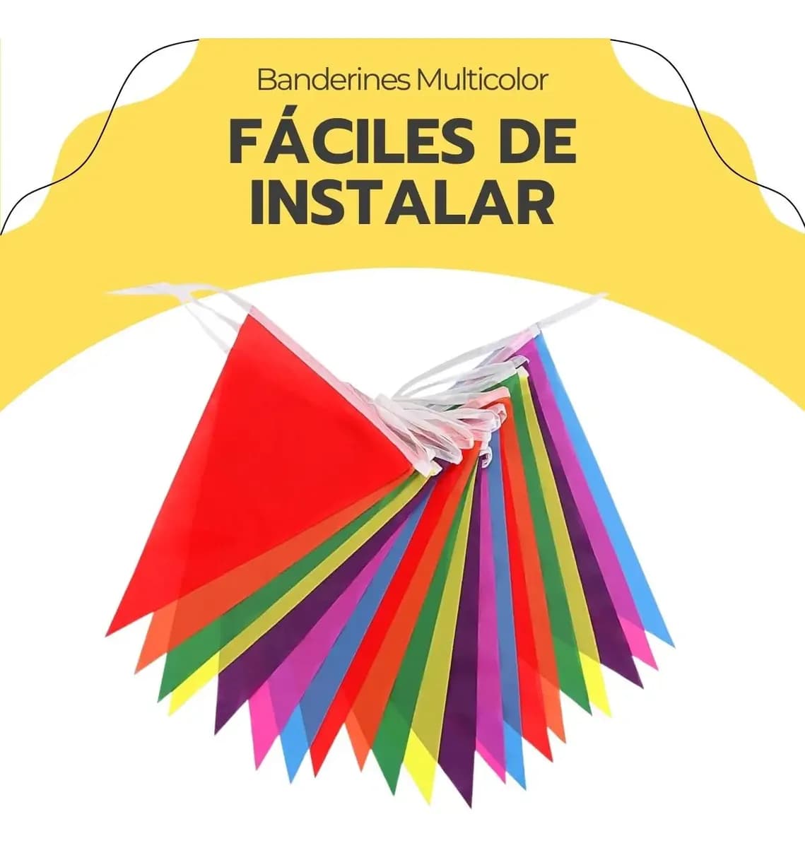Banderines Multicolor 80mm X150 Para Fiestas Y Cumpleaños Color Verde Colores — imagen 10