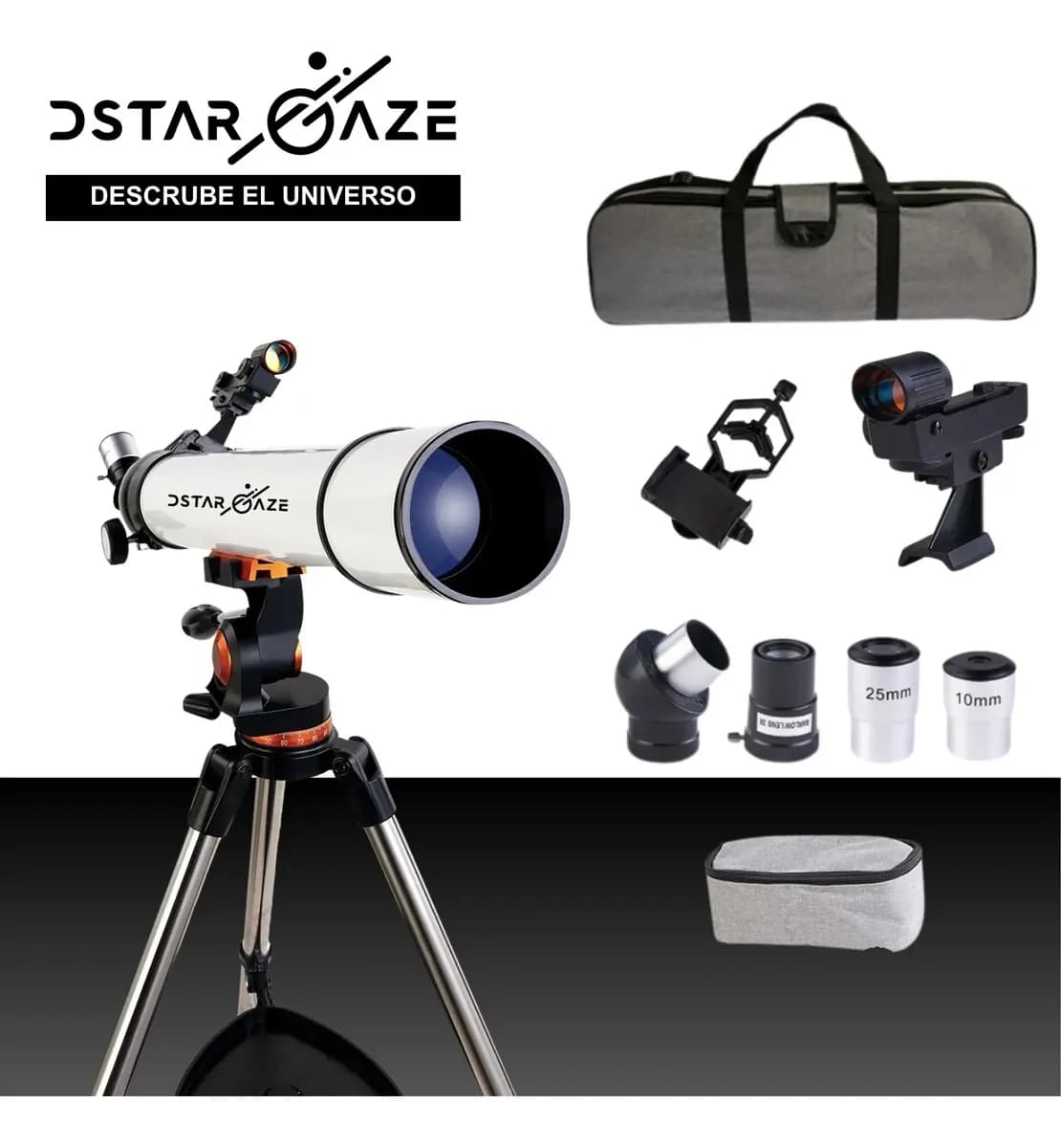 Telescopio Astronómico Profesional Monocular 70070m Blanco — imagen 2