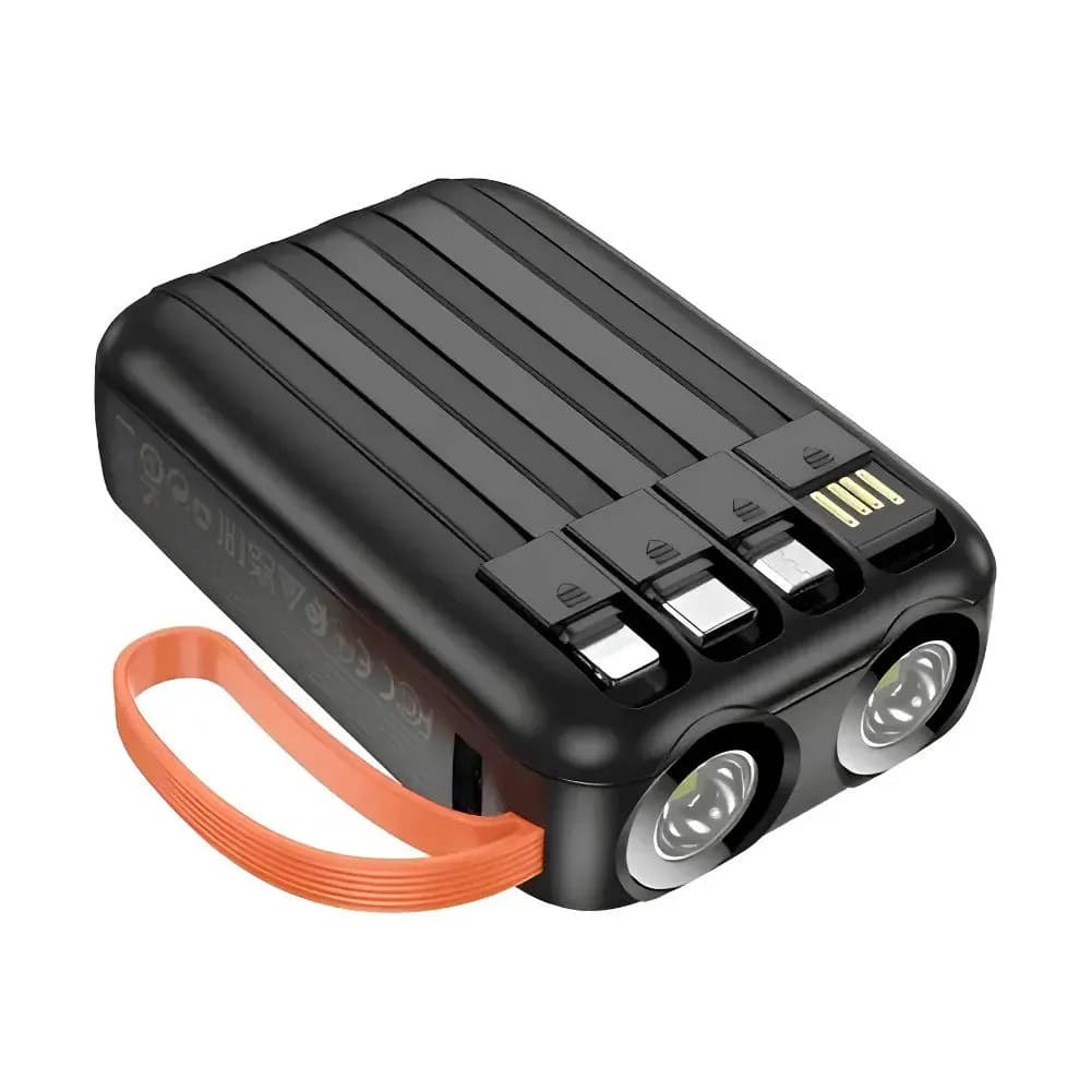 Power Bank R47 10000mah Carga Rápida Led Pantalla Negro — imagen 2
