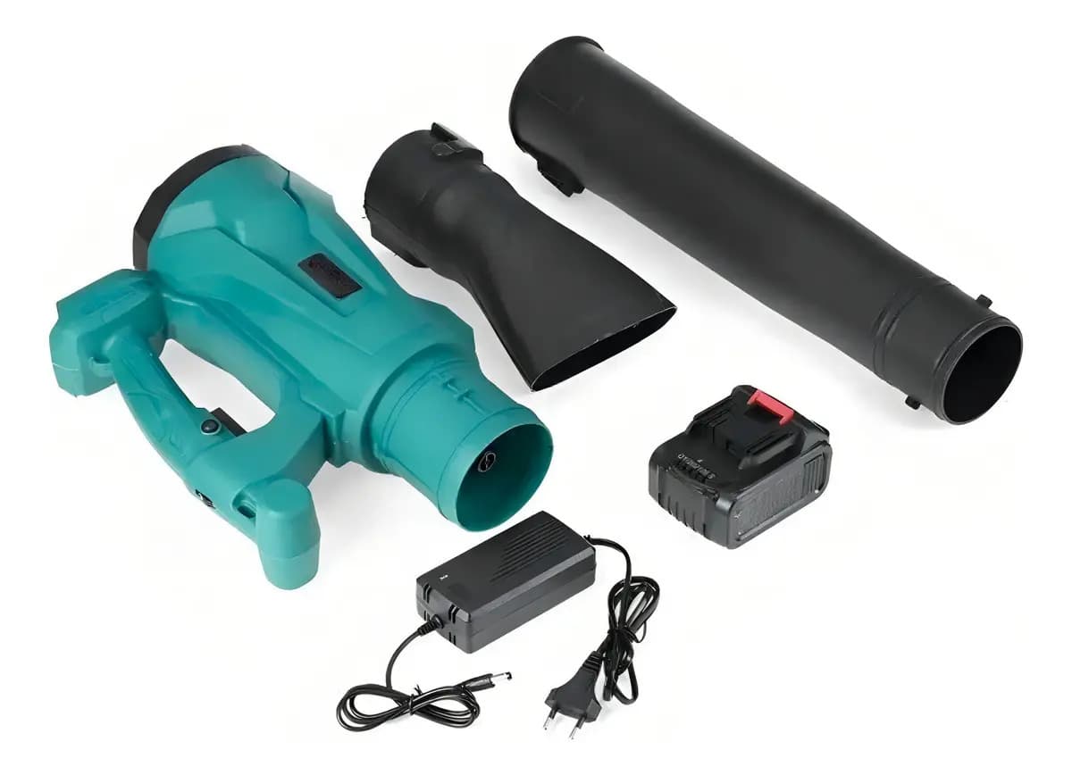 Soplador De Hojas Inalámbrico Secador De Aire Eléctrico Color Verde Claro — imagen 3