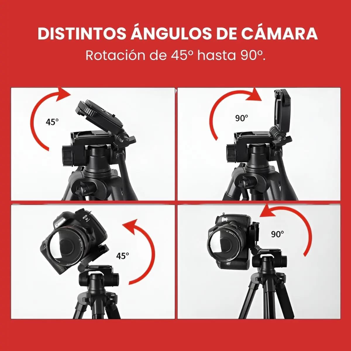 Trípode Profesional Para Cámara, Celular, Video Color Negro — imagen 6