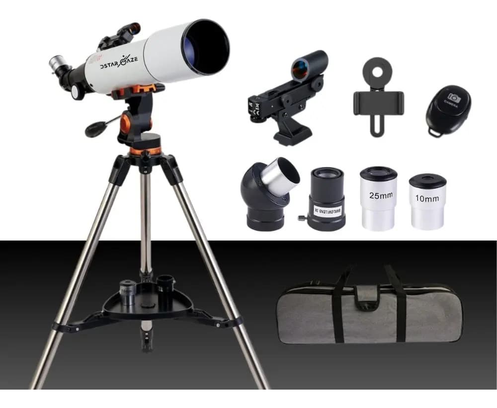 Telescopio Astronómico Profesional 50080m Color Blanco — imagen 12