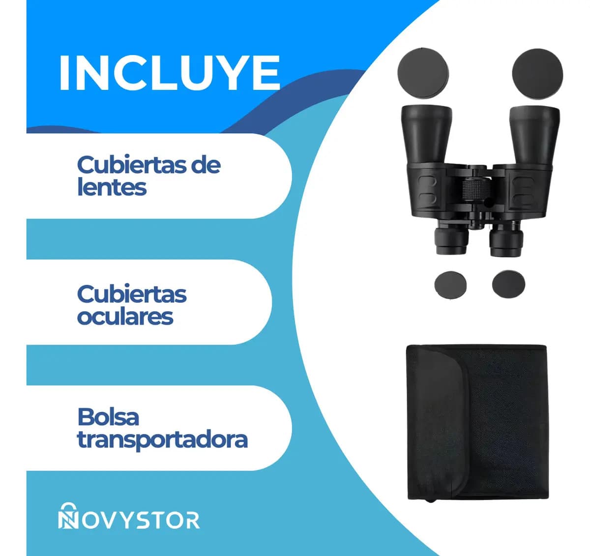 Binoculares Novystor Bino1000 Alcance 1000m Color Negro — imagen 7