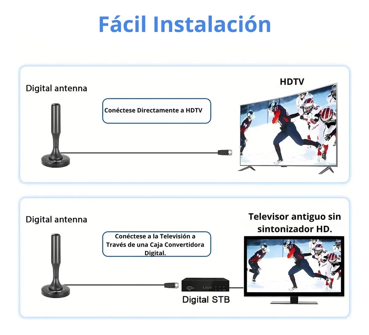 Antena Tv Digital Hd Tvd Smart Tv Negro — imagen 6