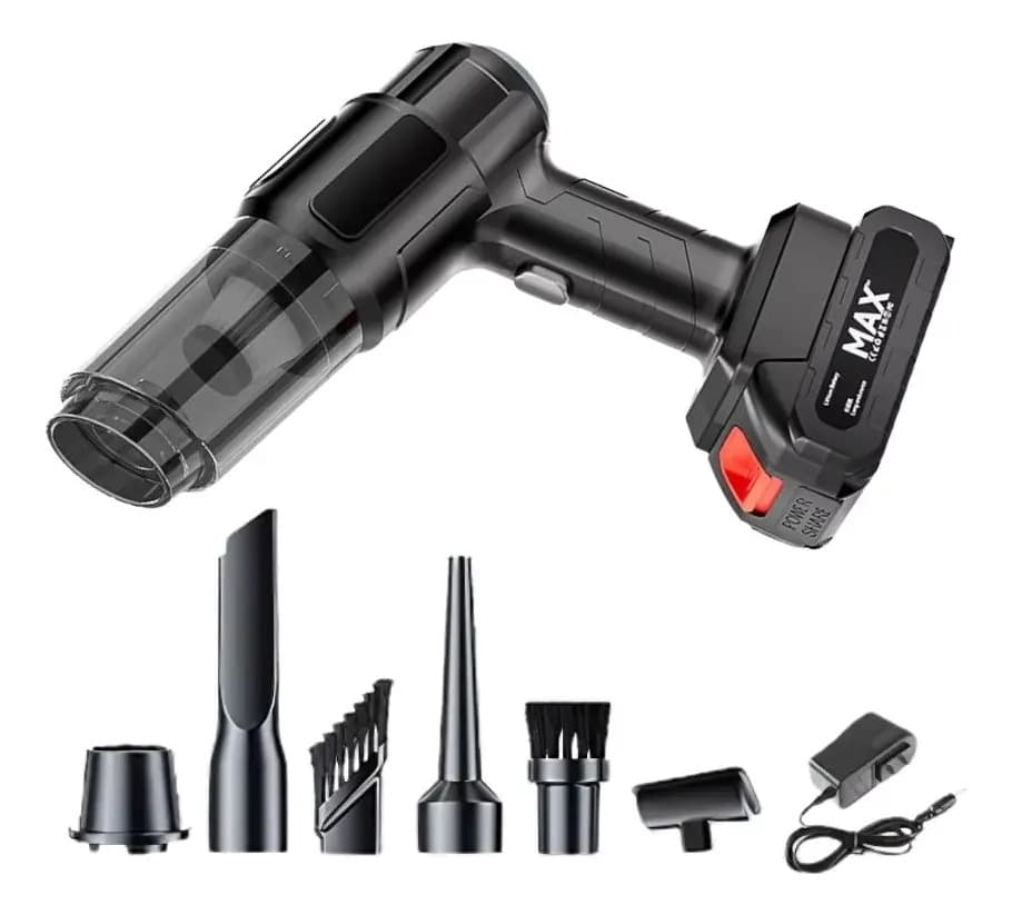 Aspiradora Inalámbrica Portátil Auto Alta Potencia 13000mah Negro — imagen 12