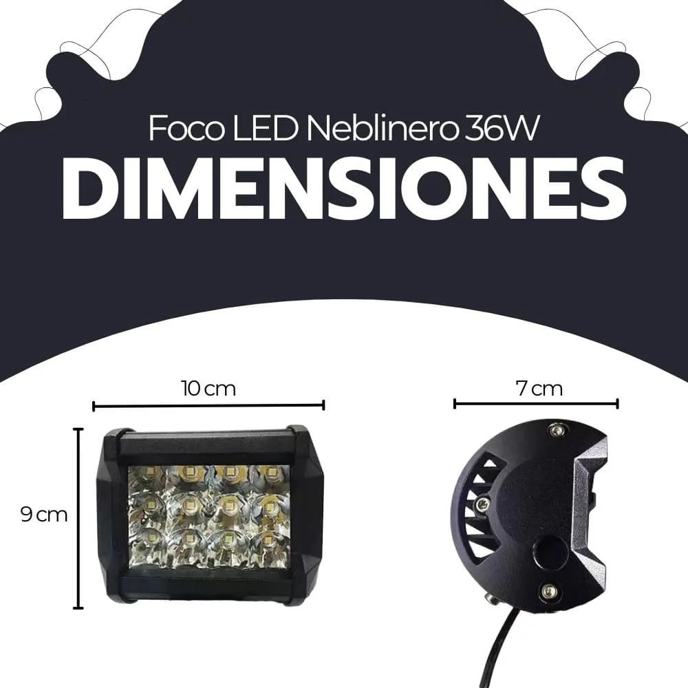 Foco Led Neblinero 36w Ip67 Alta Potencia Para Vehículos — imagen 9