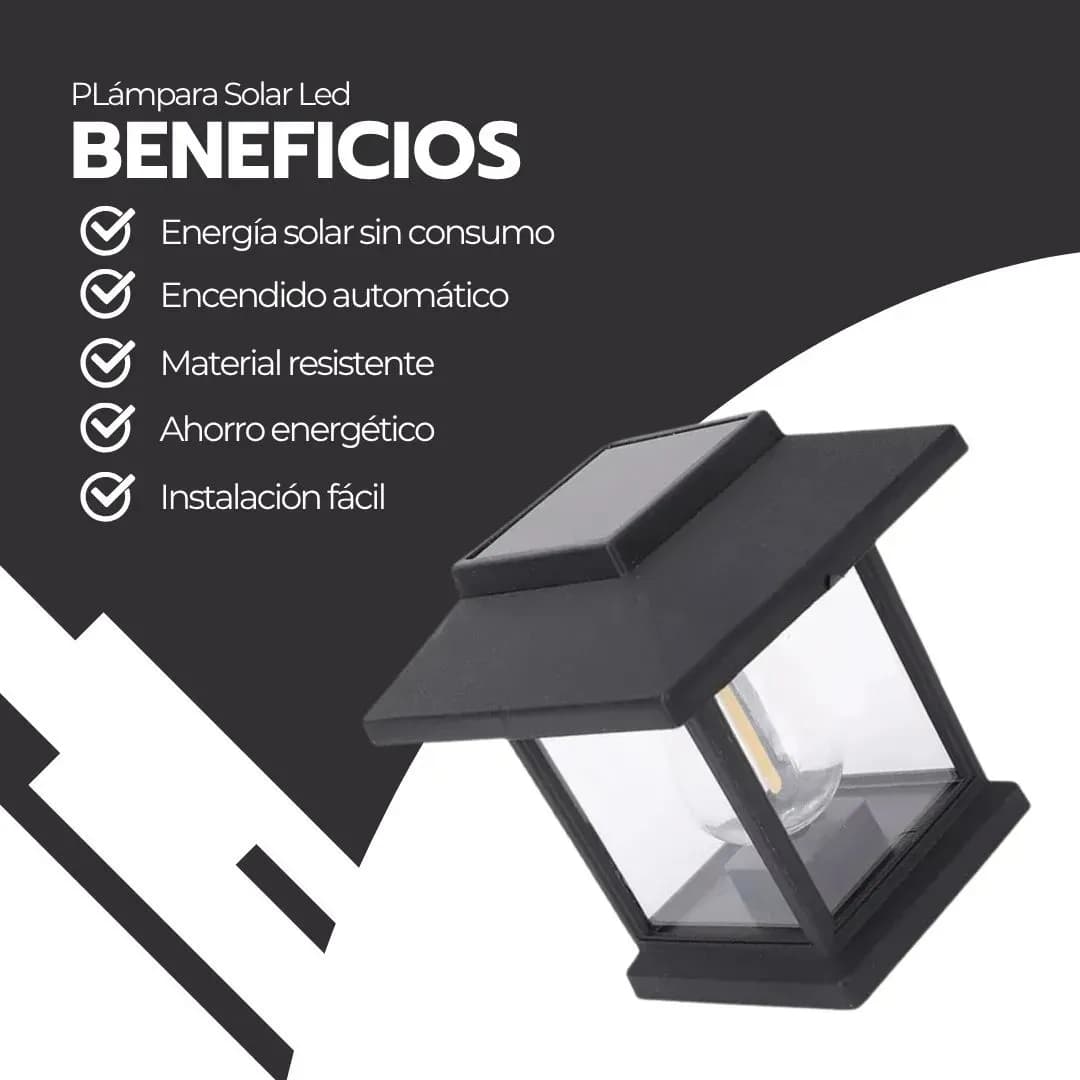 Lámpara Solar Led Estaca Estaca Jardín Parque Negro — imagen 4