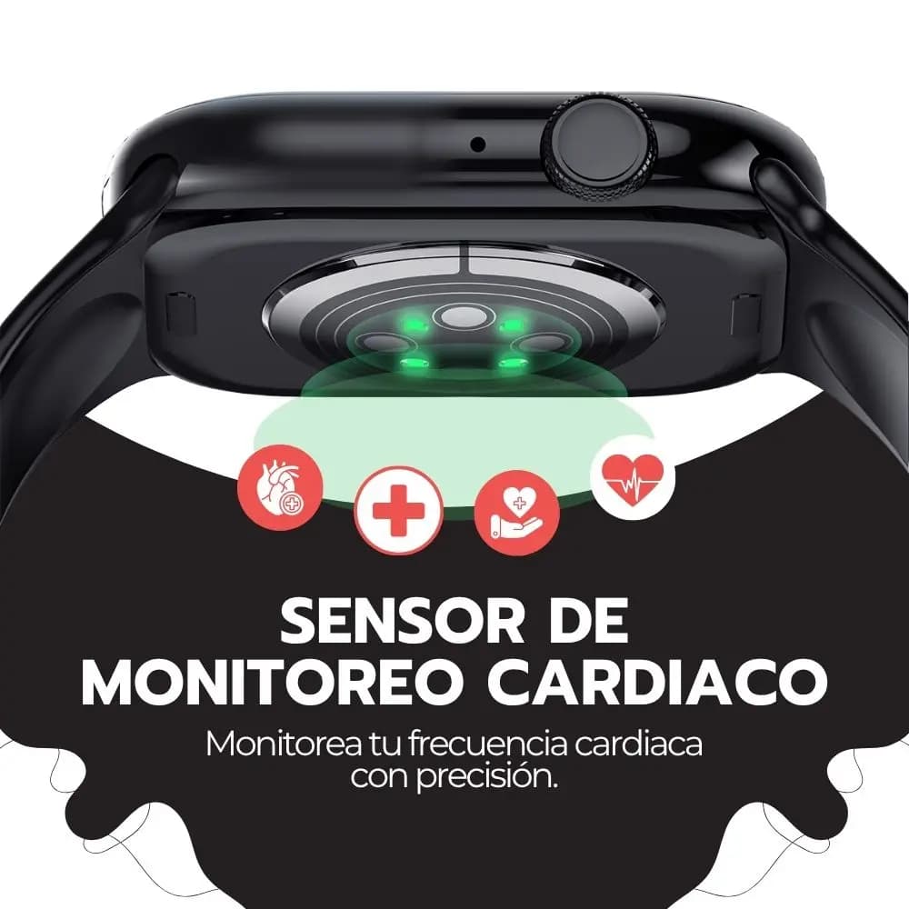 Smartwatch 2.1 Ips Deportivo Bluetooth Carga Inalámbrica Blanco Milanés Negro — imagen 5
