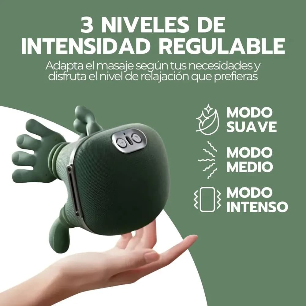 Masajeador Cuello Y Hombros Shiatsu Con Calor Recargable Verde — imagen 9