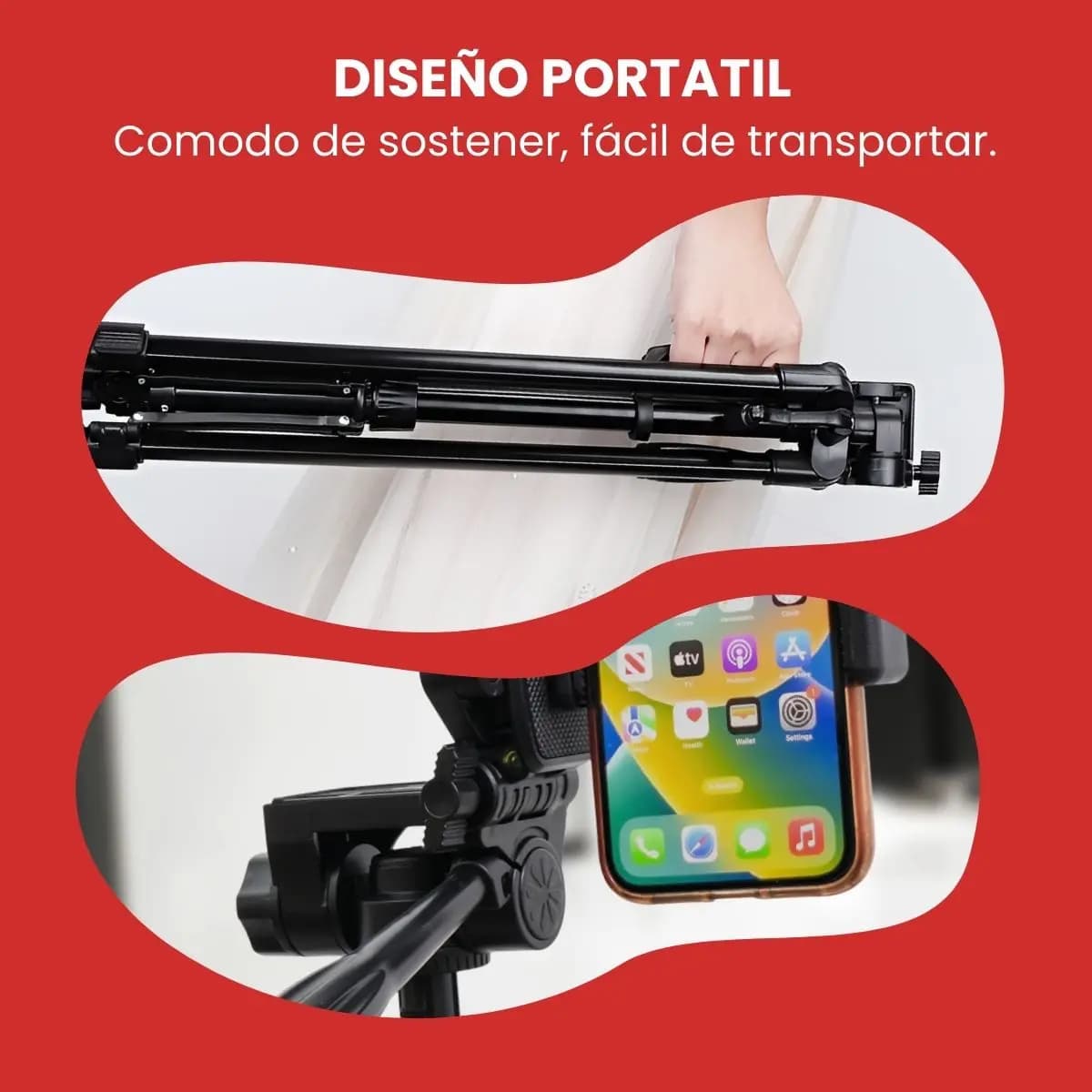 Trípode Profesional Para Cámara, Celular, Video Color Negro — imagen 8