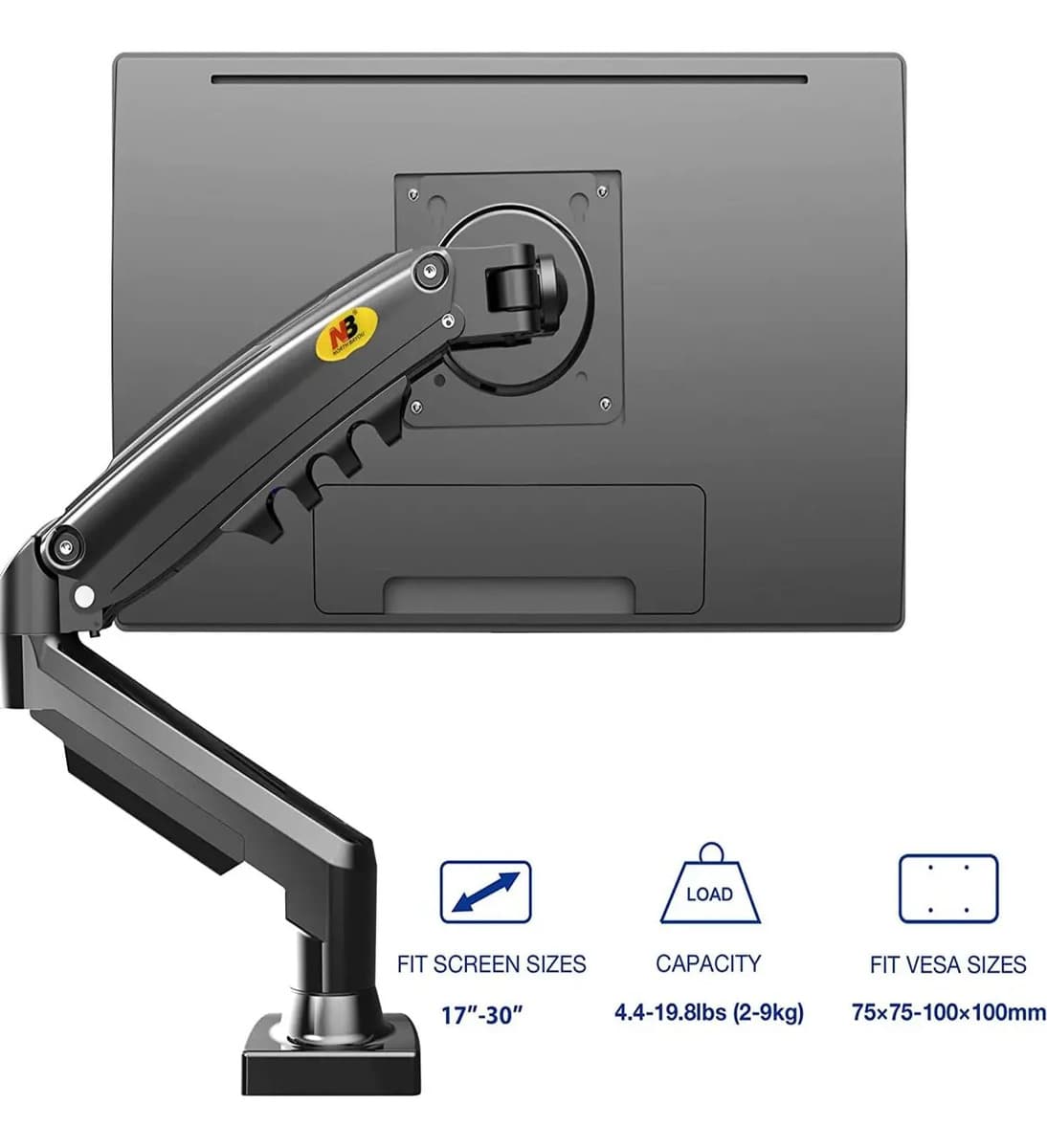Base Escritorio Soporte Televisor Monitor 17 -30 2-9kg F80 Color Negro — imagen 9