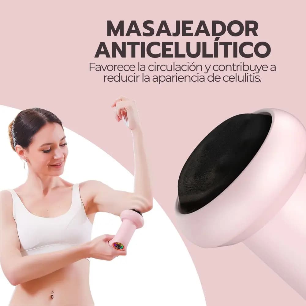 Masajeador Eléctrico Corporal Anticelulítico Rosa — imagen 8