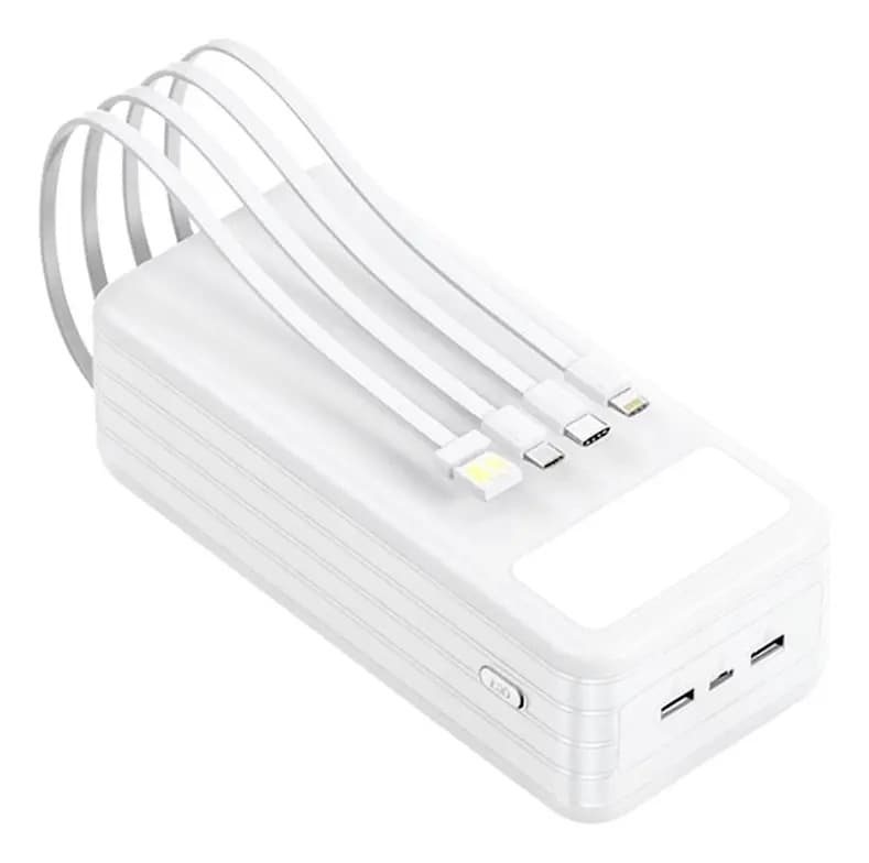 Power Bank 30000mah Carga Rápida Portátil Usb-c Blanco — imagen 1