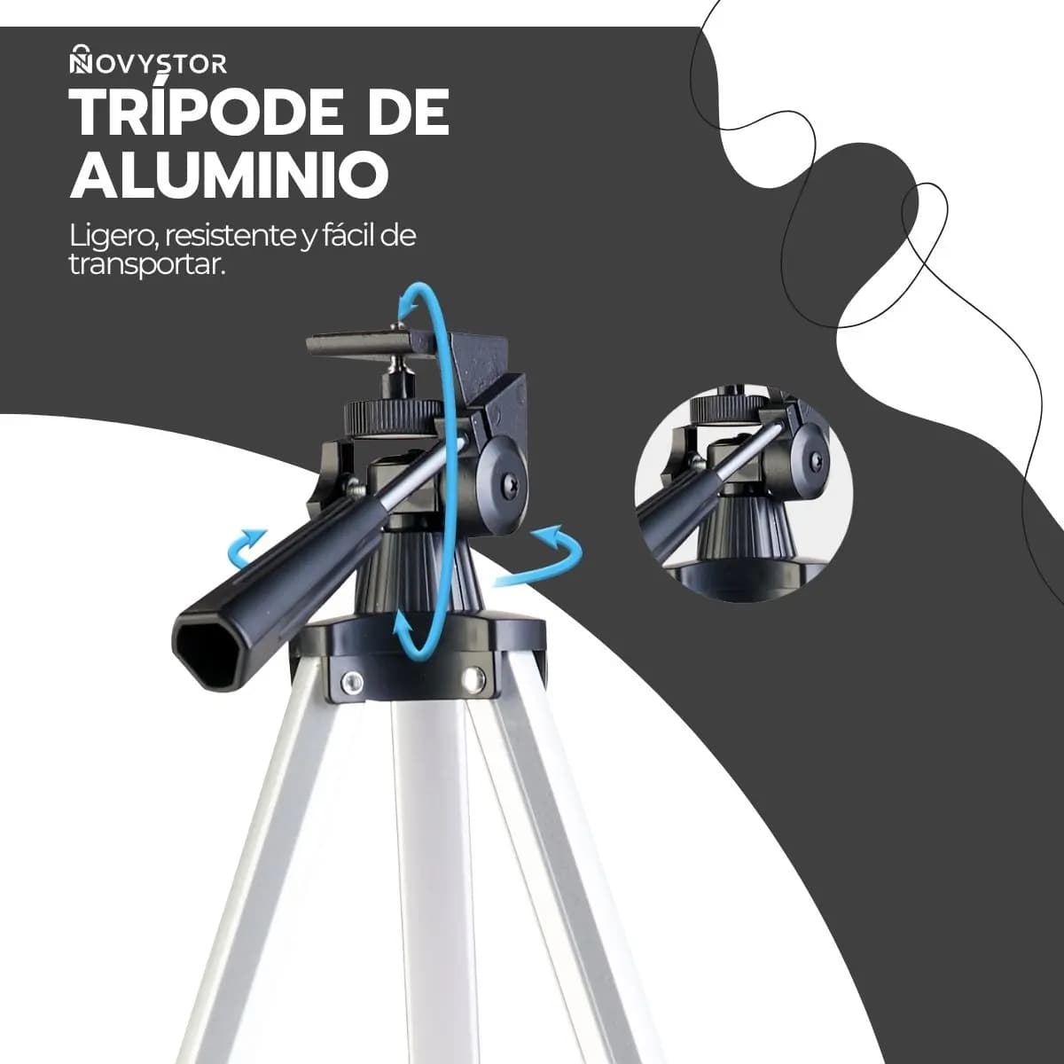 Telescopio Astronómico Profesional Monocular F40070 Blanco — imagen 6