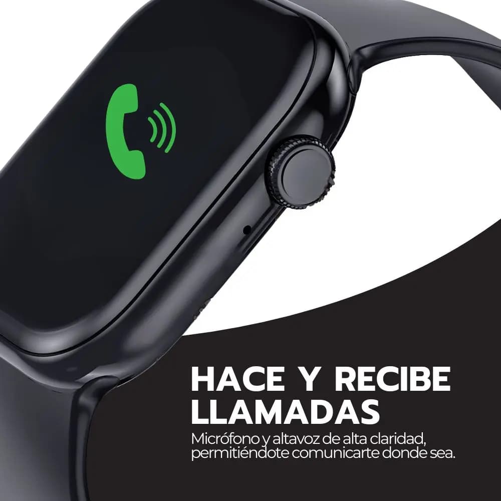 Smartwatch 2.1 Ips Deportivo Bluetooth Carga Inalámbrica Blanco Milanés Negro — imagen 8