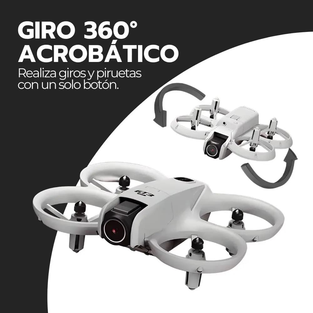 Drone Brushless Con Cámara, Control Lcd Y Giro 360° Blanco — imagen 9