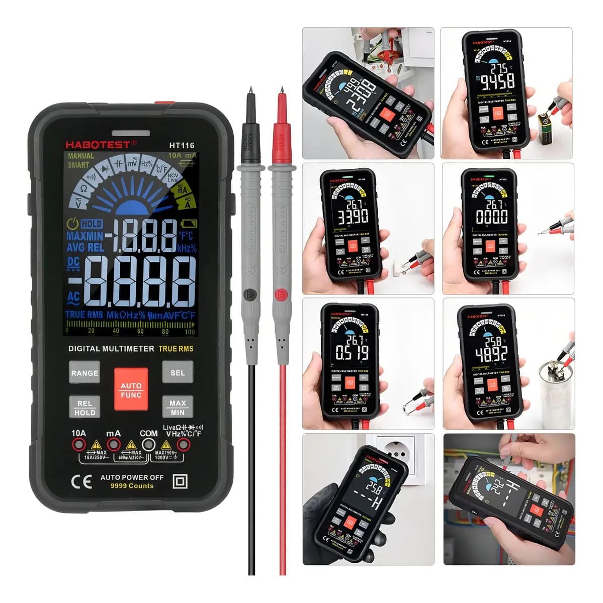 Multímetro Digital Portátil Multitester Ht116 — imagen 4