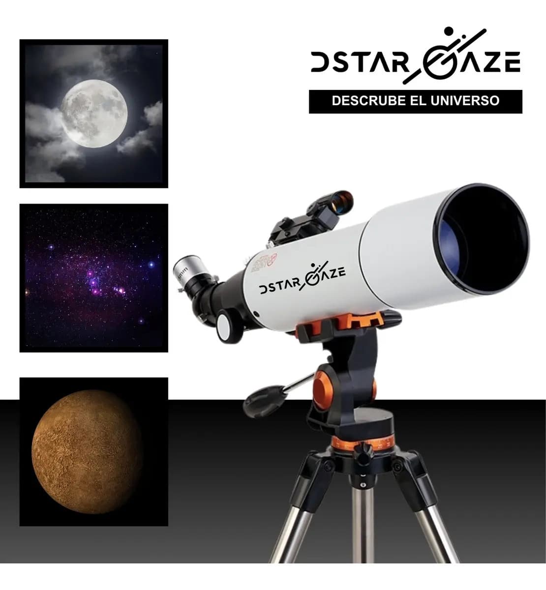 Telescopio Astronómico Profesional 50080m Color Blanco — imagen 4