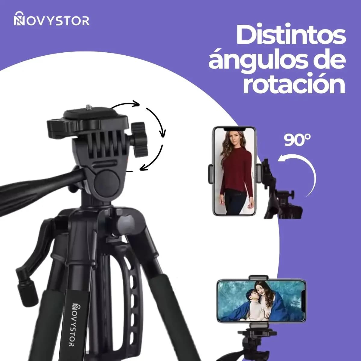 Trípode Profesional Compatible Con Celular Bolso + Adaptador Negro — imagen 5