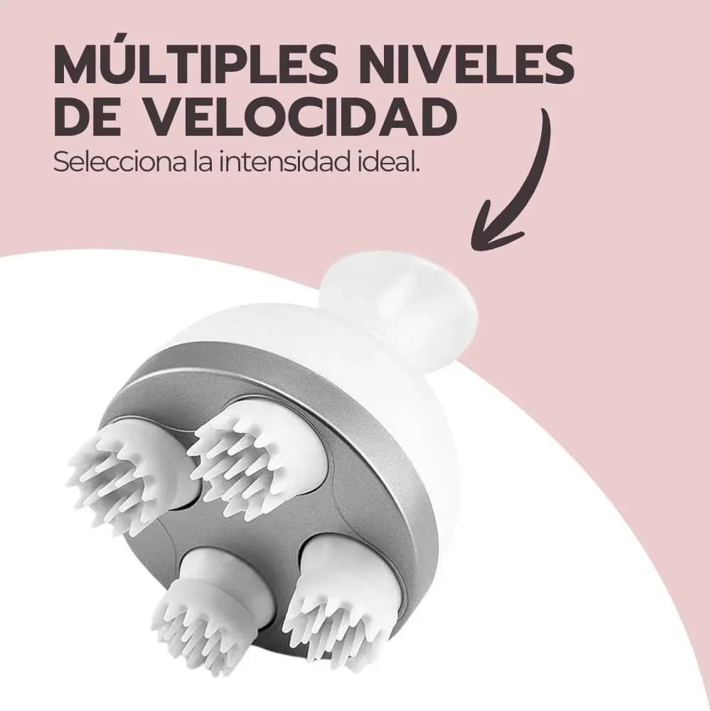 Masajeador Cabeza Eléctrico Inalámbrico Masajes Blanco — imagen 6