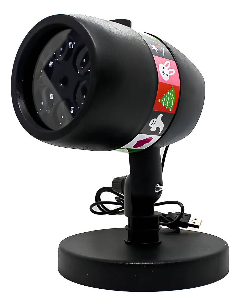 Proyector Led De Navidad Animado Multicolor Para Interior Y Exterior