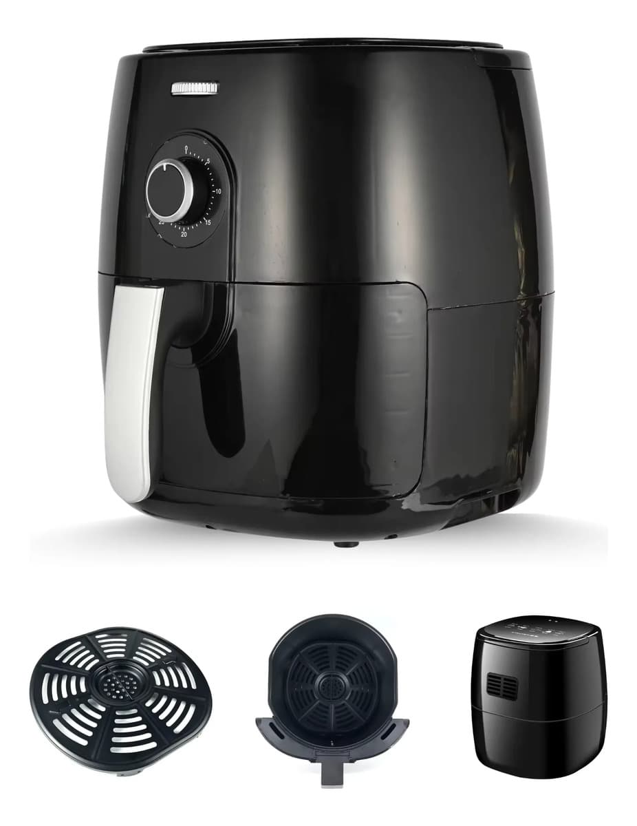 Freidora De Aire Libre Aceite 5.0 L Air Fryer Papas Fritas Negro