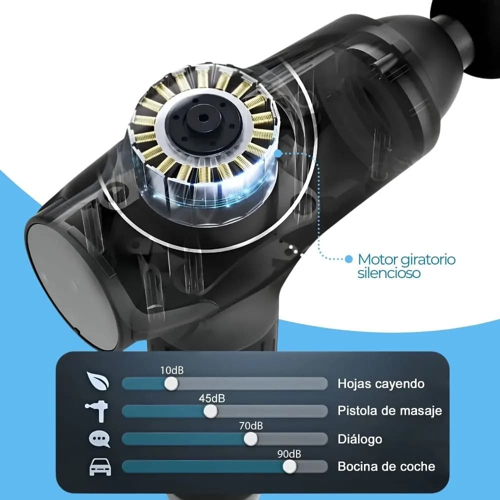 Masajedor Muscular Pistola Masaje Profesional Kine 12 Cabeza Gris — imagen 10