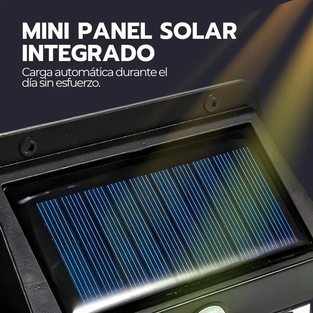 Lámpara Solar Doble Led Sensor Movimiento Exterior Ip65 Negro — imagen 5