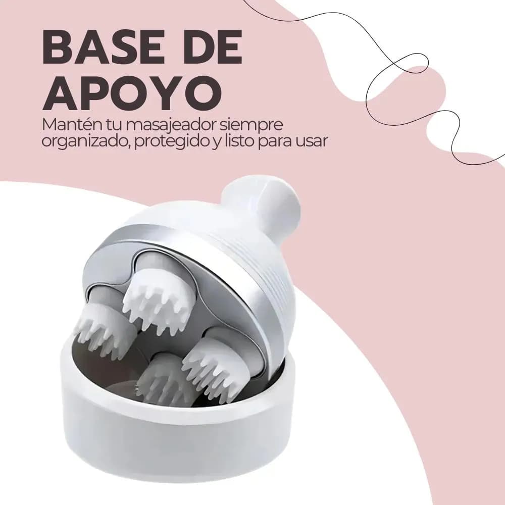 Masajeador Cabeza Eléctrico Inalámbrico Masajes Blanco — imagen 10