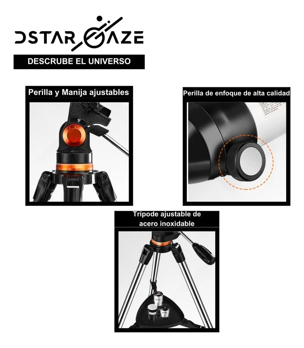 Telescopio Astronómico Profesional 50080m Color Blanco — imagen 10