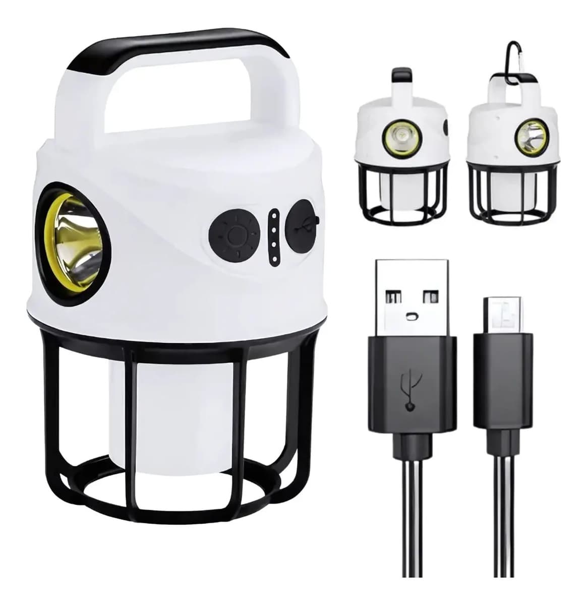 Lámpara Camping Dual Led Recargable Con Power Bank