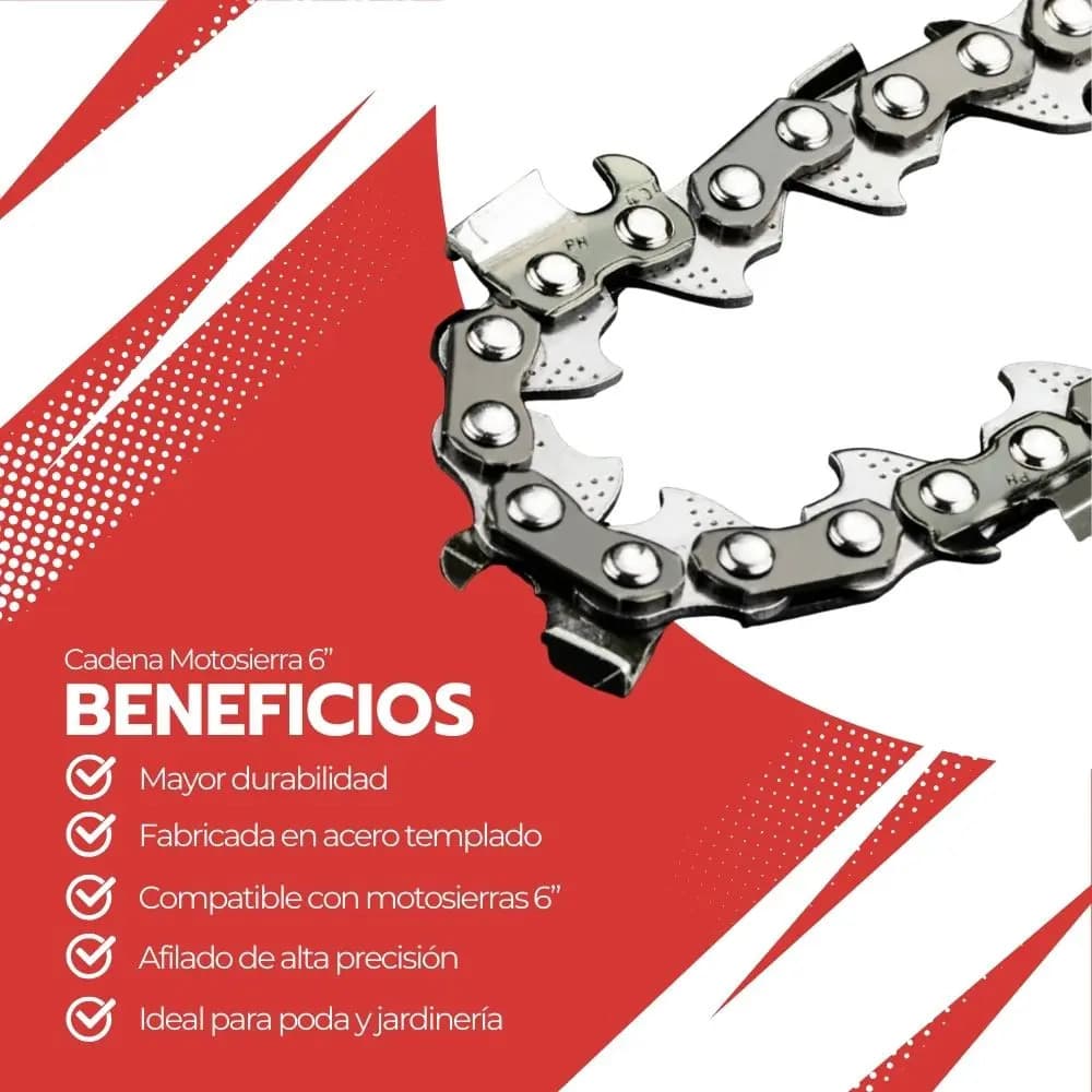 Cadena Motosierra 6 Acero Repuesto Universal — imagen 4