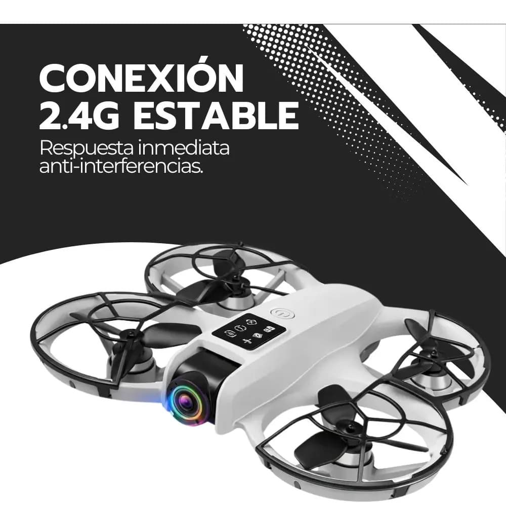 Drone Brushless Con Cámara, Control Lcd Y Giro 360° Blanco — imagen 10