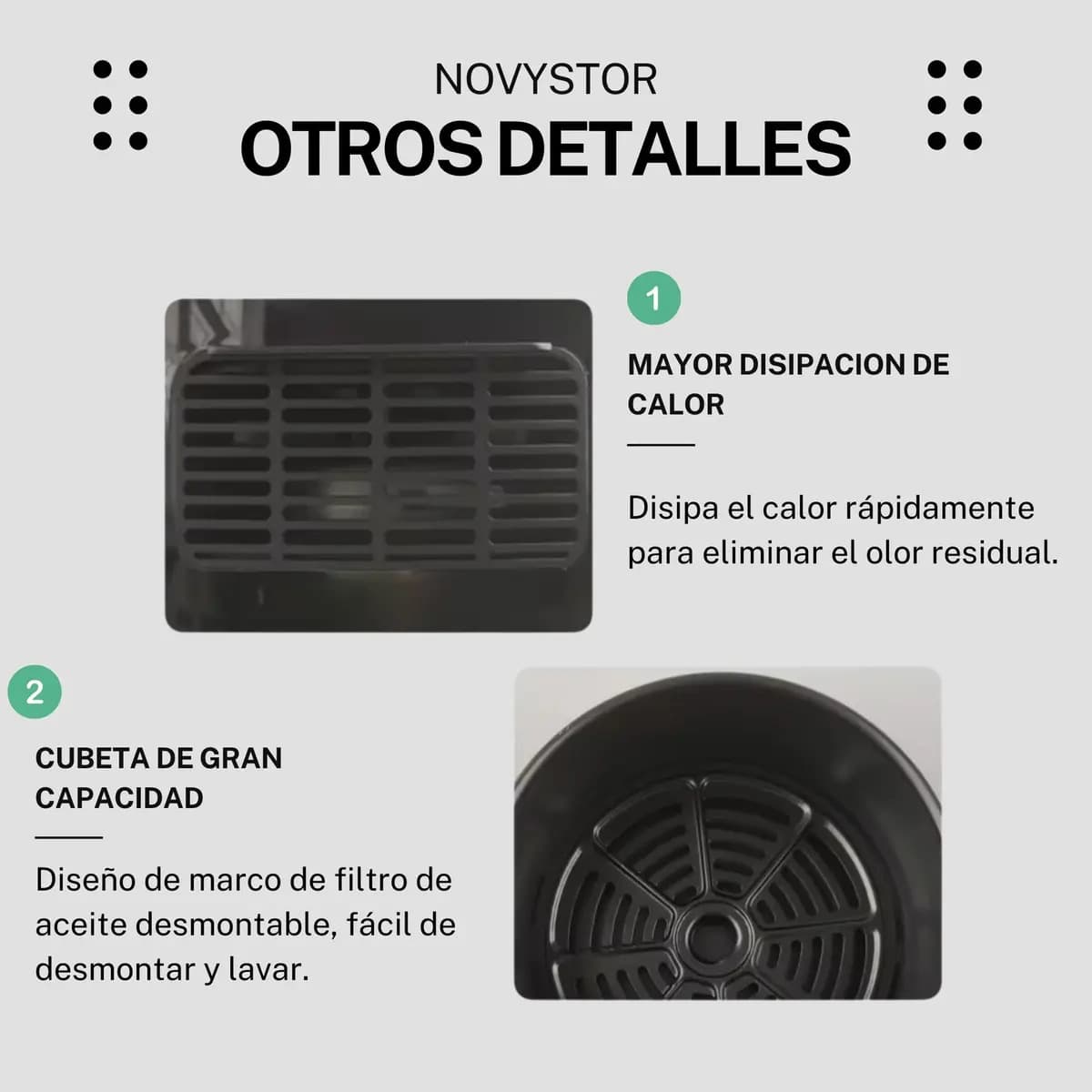 Freidora De Aire Manual 5l, Saludable Y Sin Aceite, 1350w Color Negro — imagen 8