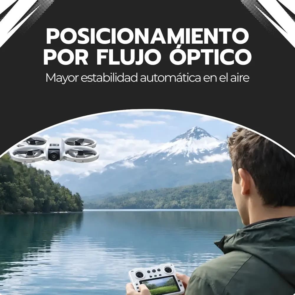 Drone Brushless Con Cámara, Control Lcd Y Giro 360° Blanco — imagen 8