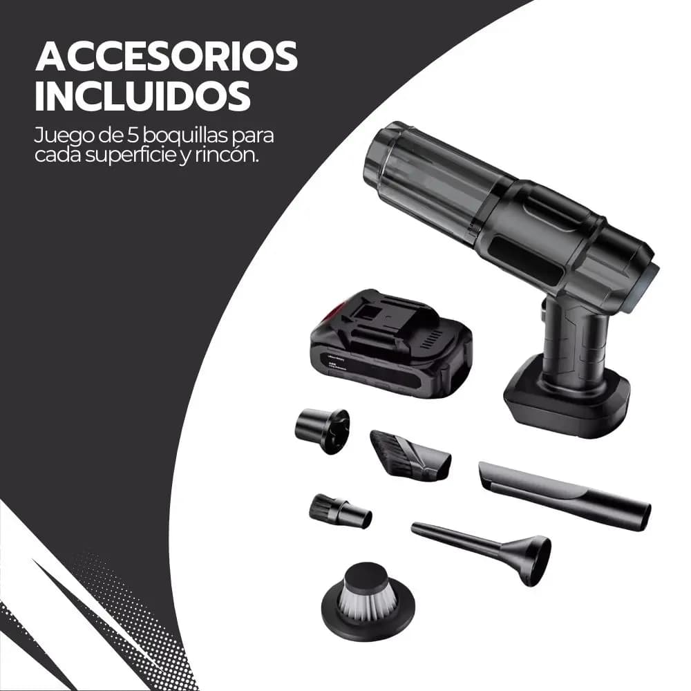 Aspiradora Inalámbrica Portátil Auto Alta Potencia 13000mah Negro — imagen 9