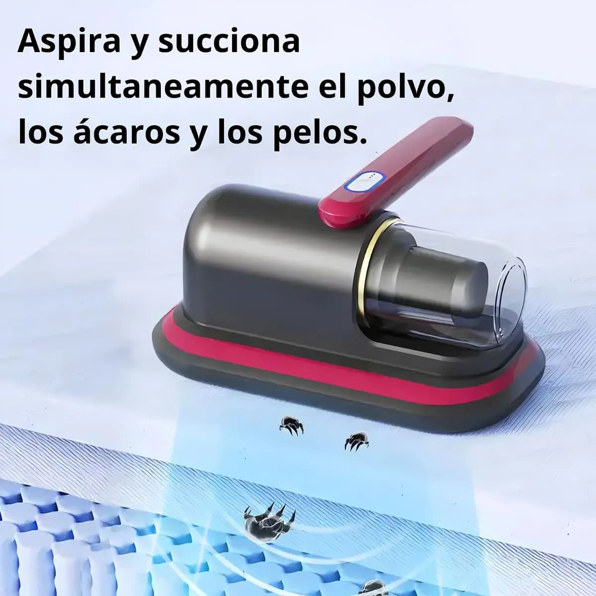 Aspiradora Inalámbrica Eliminadora De Ácaros Al Vacío Color Rosa — imagen 5