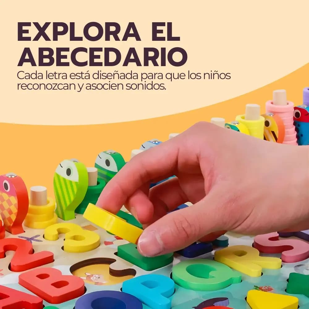 Tablero Educativo Infantil Monterossi 7 En 1 De Madera — imagen 9