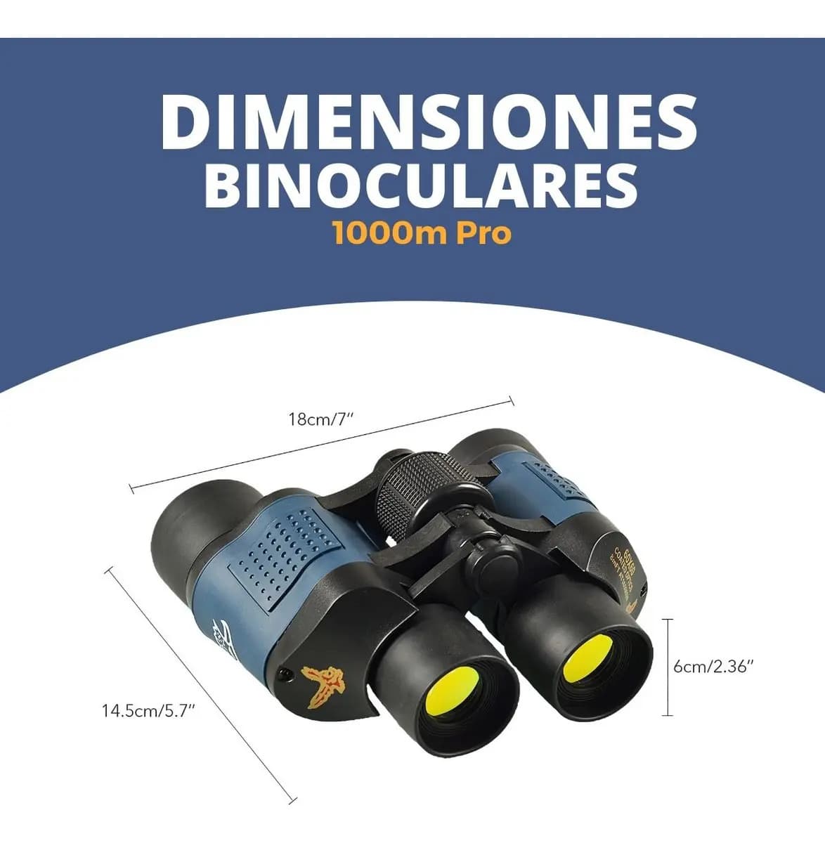 Binoculares Profesionales 60x60 Caza Binocular 1000m Pro Color Azul — imagen 6