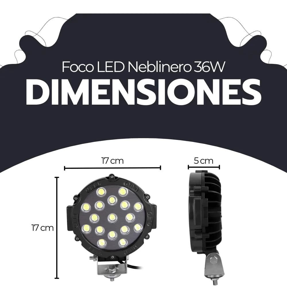 Foco Led 51w Alta Potencia Impermeable Con Base Universal — imagen 9
