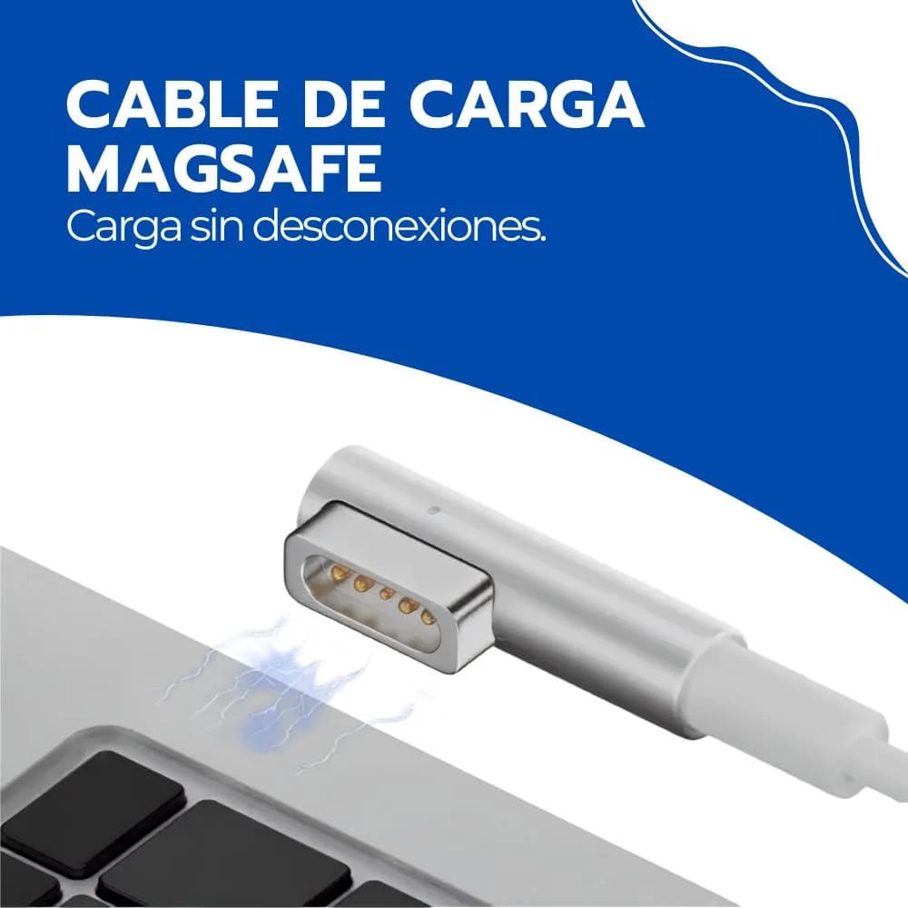 Cargador Para Macbook Y Laptop 60w Conector Magnético Blanco — imagen 6