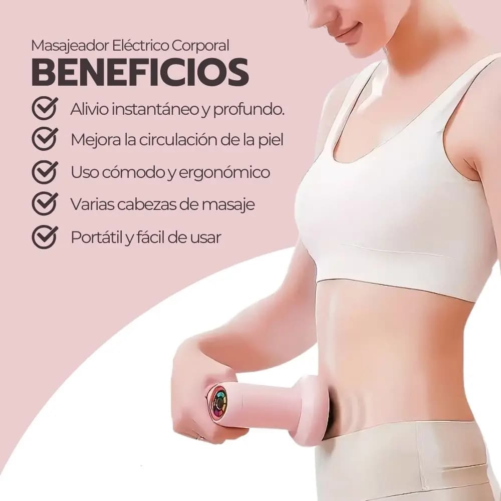 Masajeador Eléctrico Corporal Anticelulítico Rosa — imagen 4