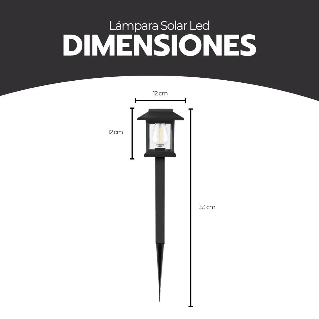 Lámpara Solar Led Estaca Estaca Jardín Parque Negro — imagen 10
