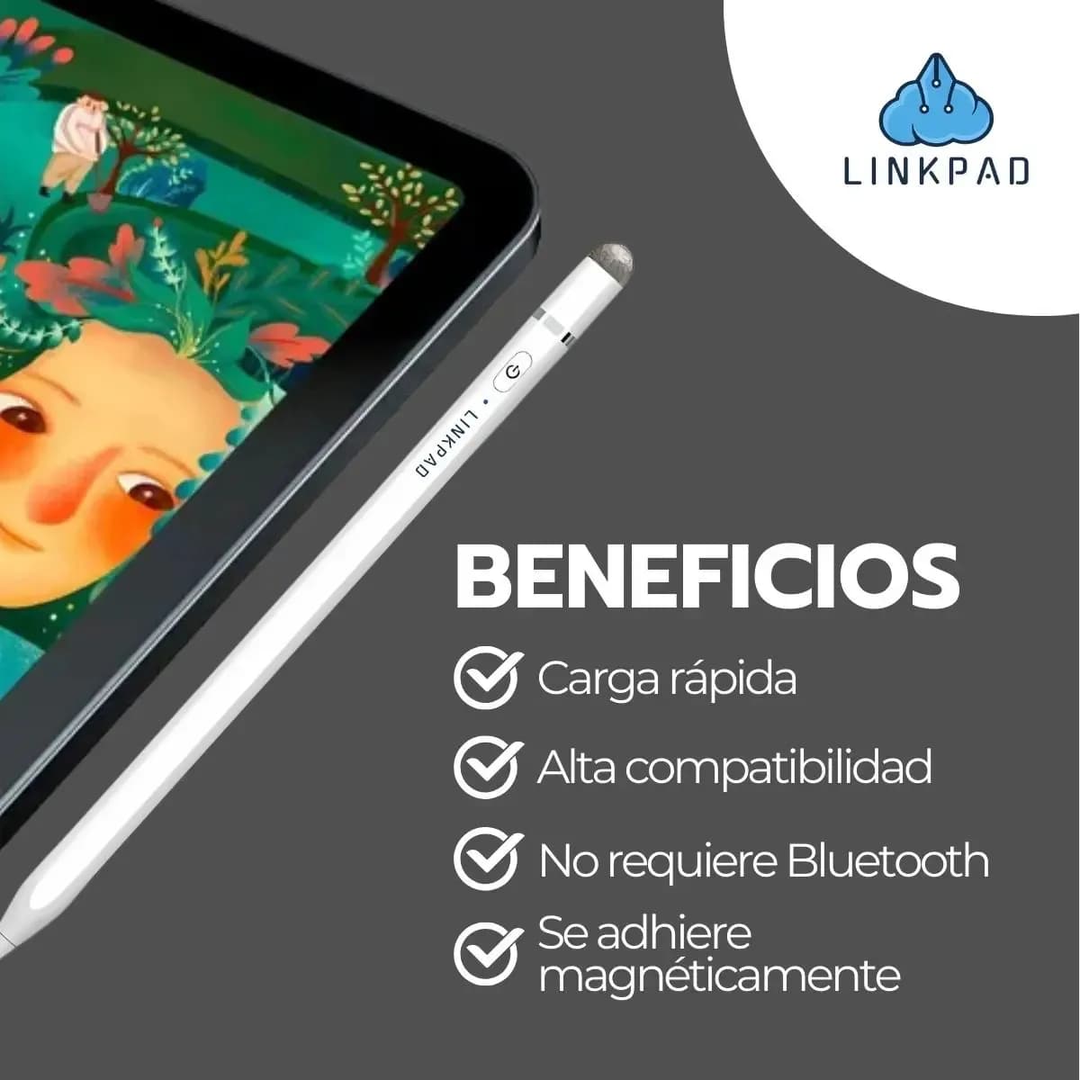 Lápiz Stylus Universal 2 En 1 Con Función De Inclinación P7 — imagen 4